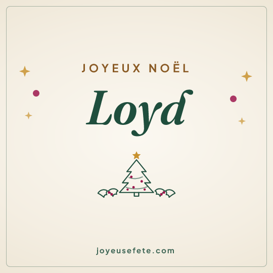 Image carrée « Joyeux Noël Loyd » pour WhatsApp