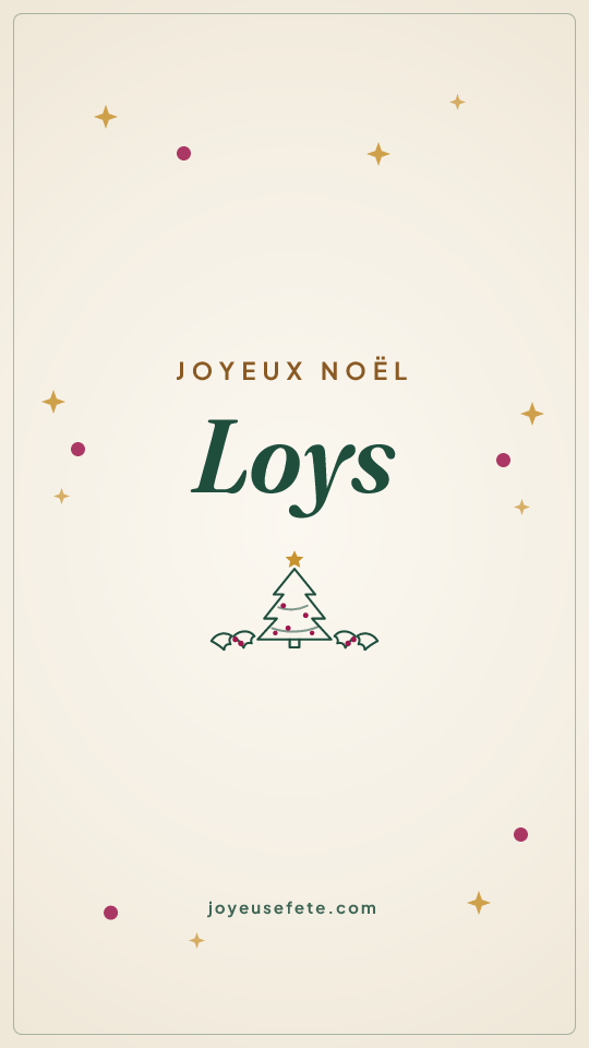 Image « Joyeux Noël Loys » au format story