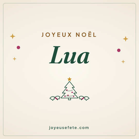 Image carrée « Joyeux Noël Lua » pour WhatsApp