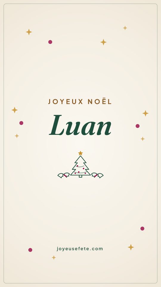 Image « Joyeux Noël Luan » au format story