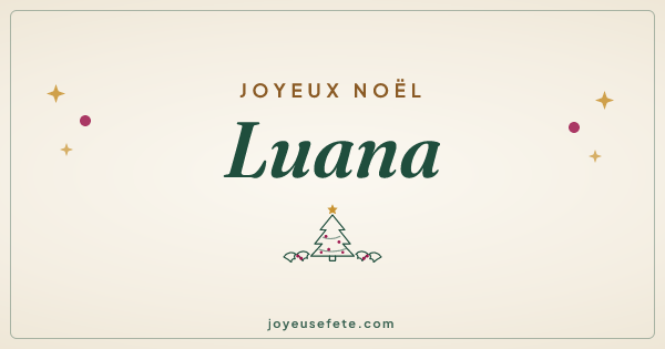 Image « Joyeux Noël Luana » au format large