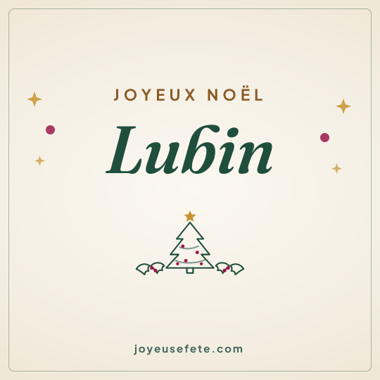 Image carrée « Joyeux Noël Lubin » pour WhatsApp