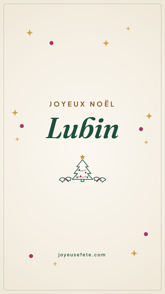 Image « Joyeux Noël Lubin » au format story