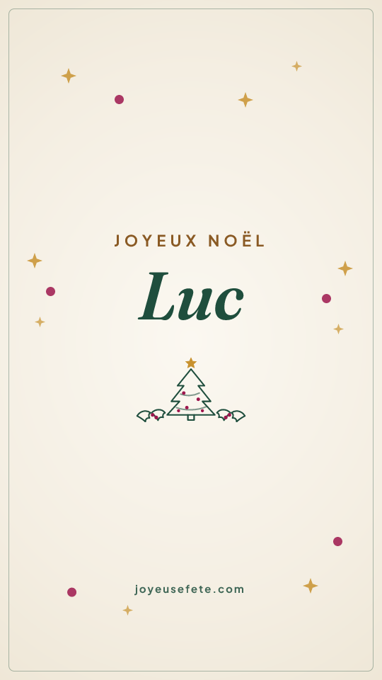 Image « Joyeux Noël Luc » au format story