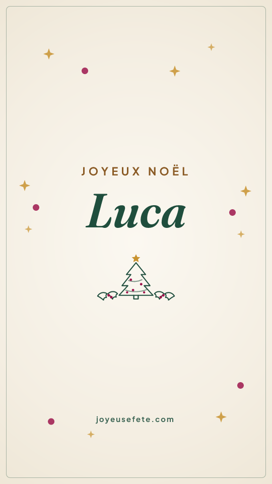 Image « Joyeux Noël Luca » au format story