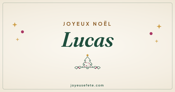Image « Joyeux Noël Lucas » au format large