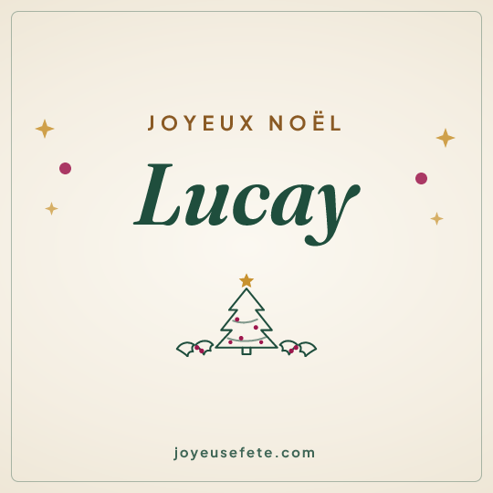 Image carrée « Joyeux Noël Lucay » pour WhatsApp