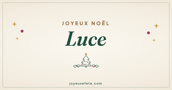 Image « Joyeux Noël Luce » au format large
