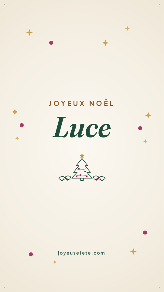 Image « Joyeux Noël Luce » au format story