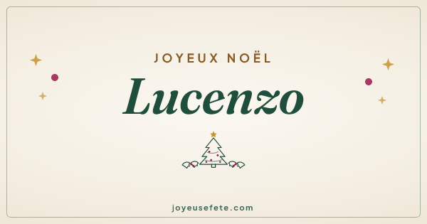 Image « Joyeux Noël Lucenzo » au format large