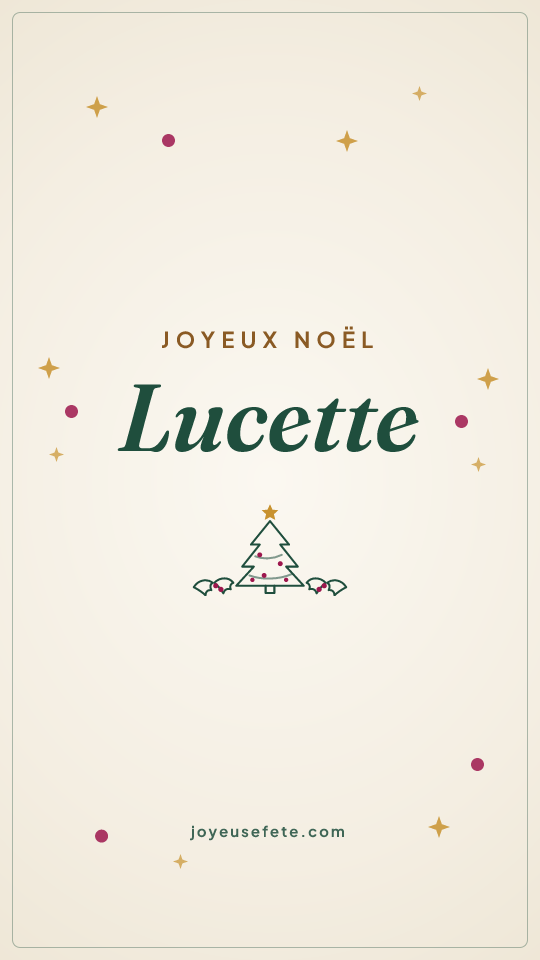 Image « Joyeux Noël Lucette » au format story