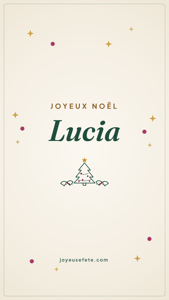 Image « Joyeux Noël Lucia » au format story