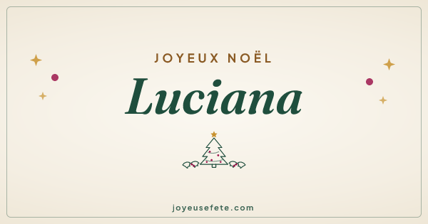 Image « Joyeux Noël Luciana » au format large