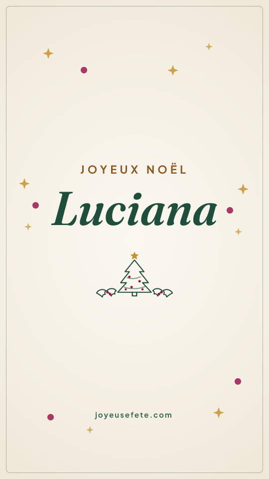 Image « Joyeux Noël Luciana » au format story