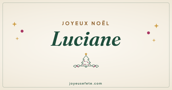 Image « Joyeux Noël Luciane » au format large