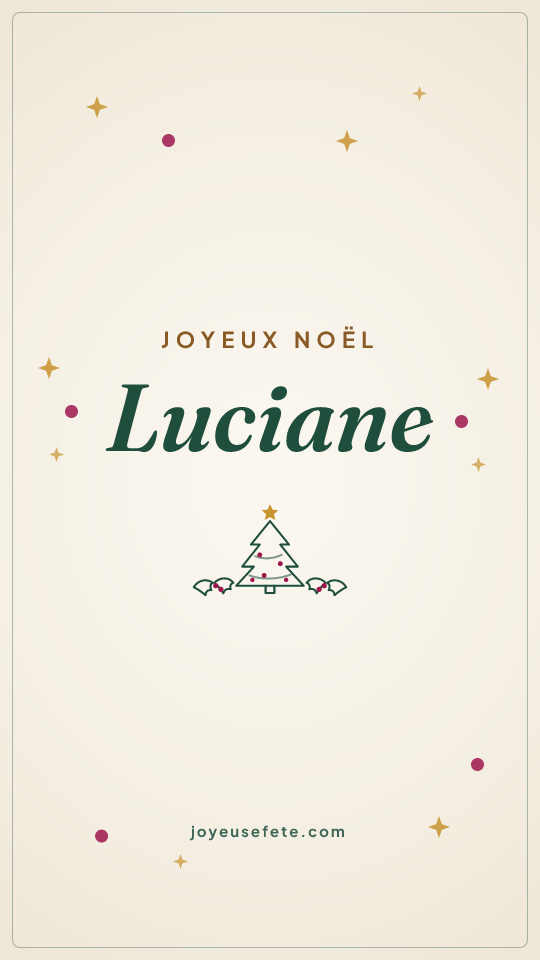 Image « Joyeux Noël Luciane » au format story
