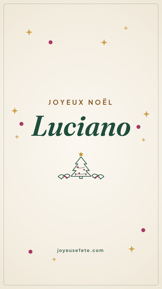 Image « Joyeux Noël Luciano » au format story