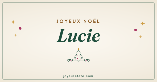 Image « Joyeux Noël Lucie » au format large