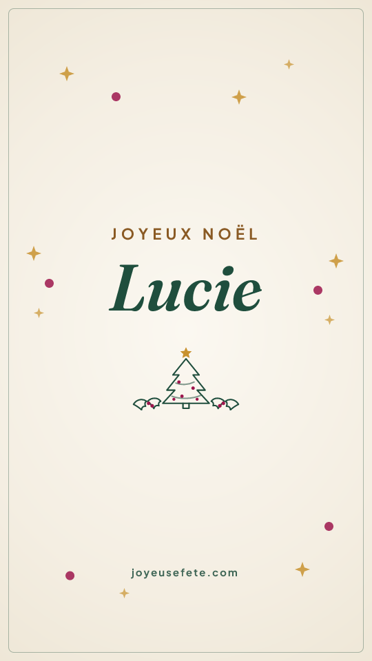 Image « Joyeux Noël Lucie » au format story