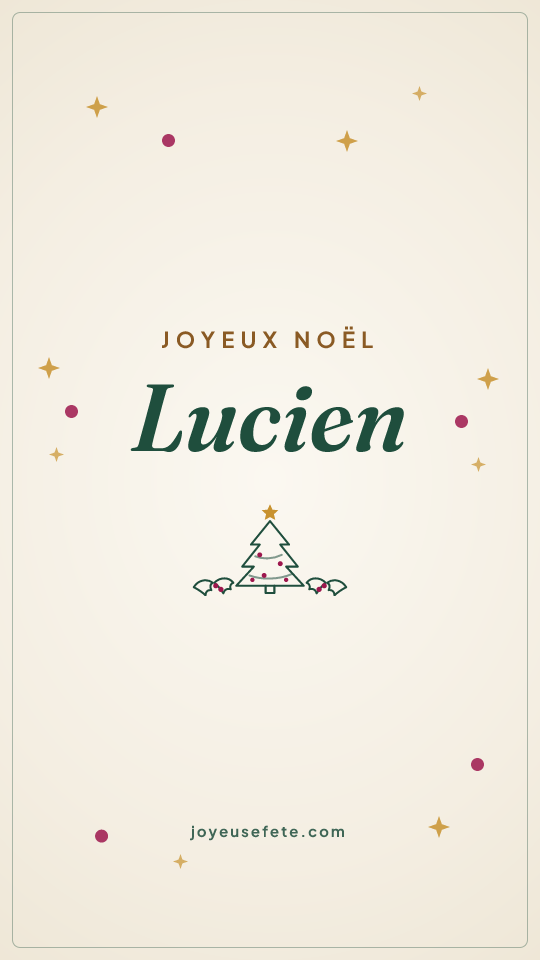 Image « Joyeux Noël Lucien » au format story