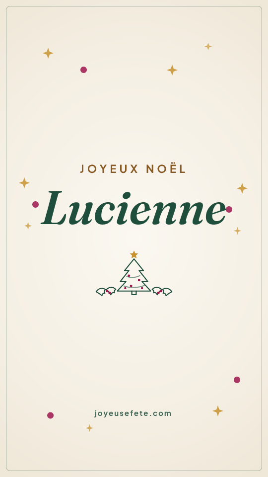 Image « Joyeux Noël Lucienne » au format story