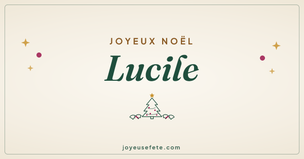 Image « Joyeux Noël Lucile » au format large