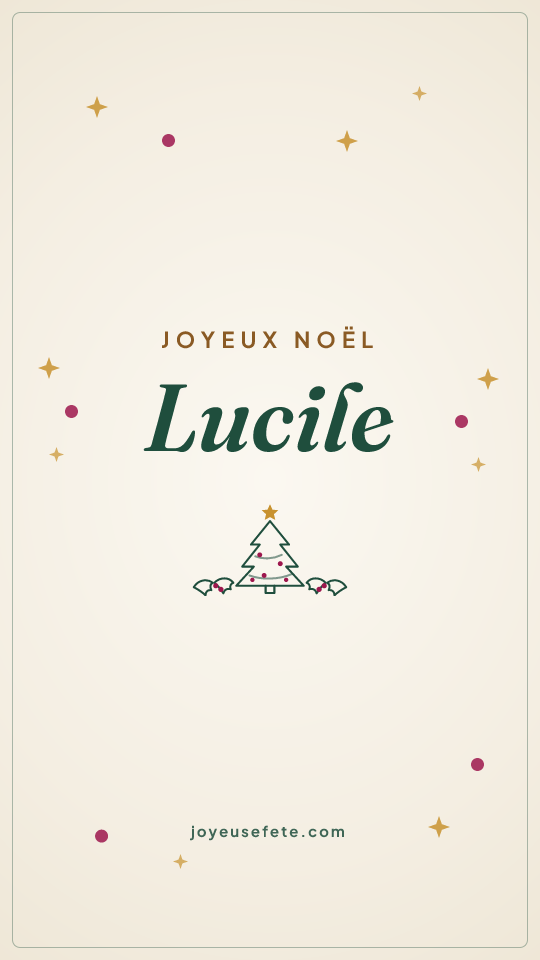 Image « Joyeux Noël Lucile » au format story