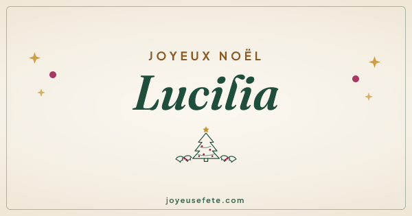 Image « Joyeux Noël Lucilia » au format large