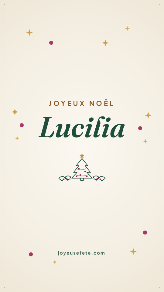 Image « Joyeux Noël Lucilia » au format story