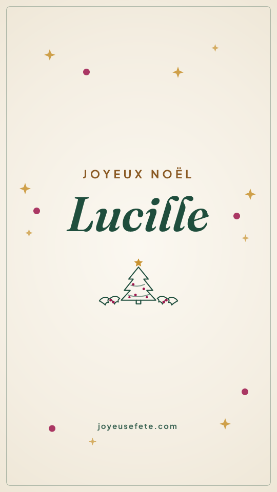 Image « Joyeux Noël Lucille » au format story