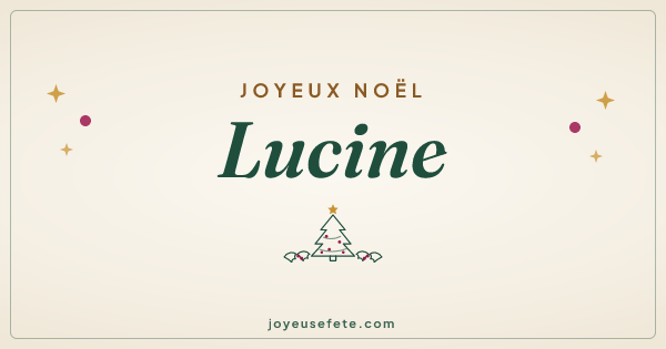 Image « Joyeux Noël Lucine » au format large