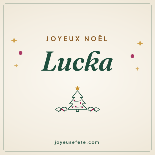 Image carrée « Joyeux Noël Lucka » pour WhatsApp