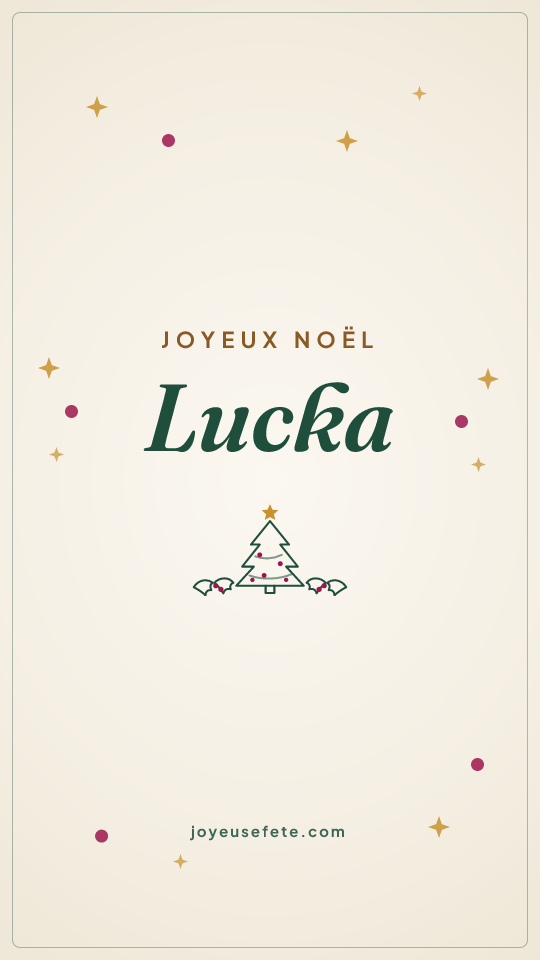 Image « Joyeux Noël Lucka » au format story