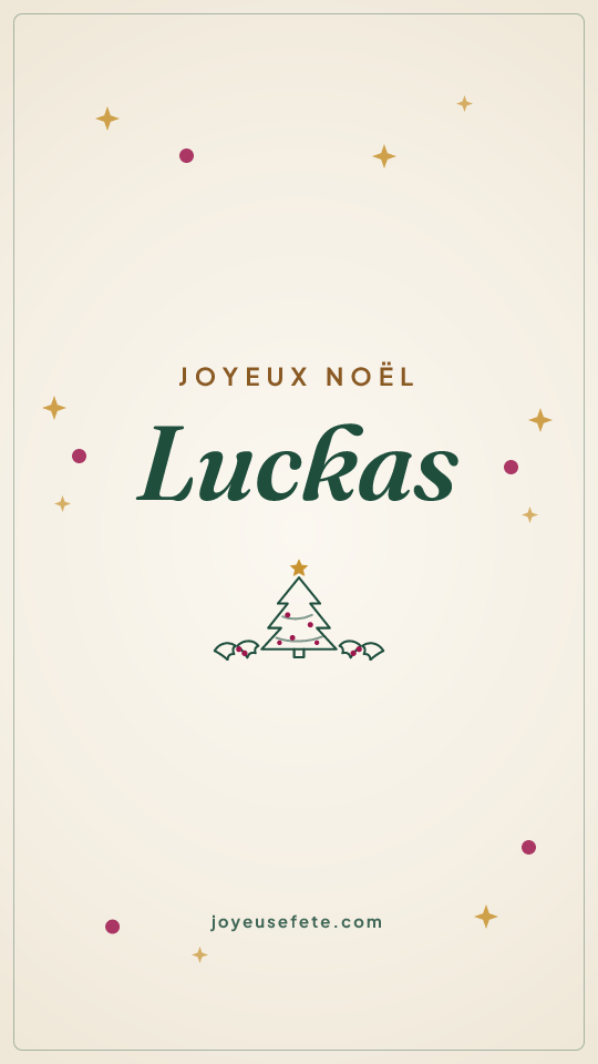 Image « Joyeux Noël Luckas » au format story