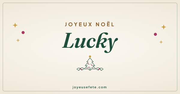 Image « Joyeux Noël Lucky » au format large