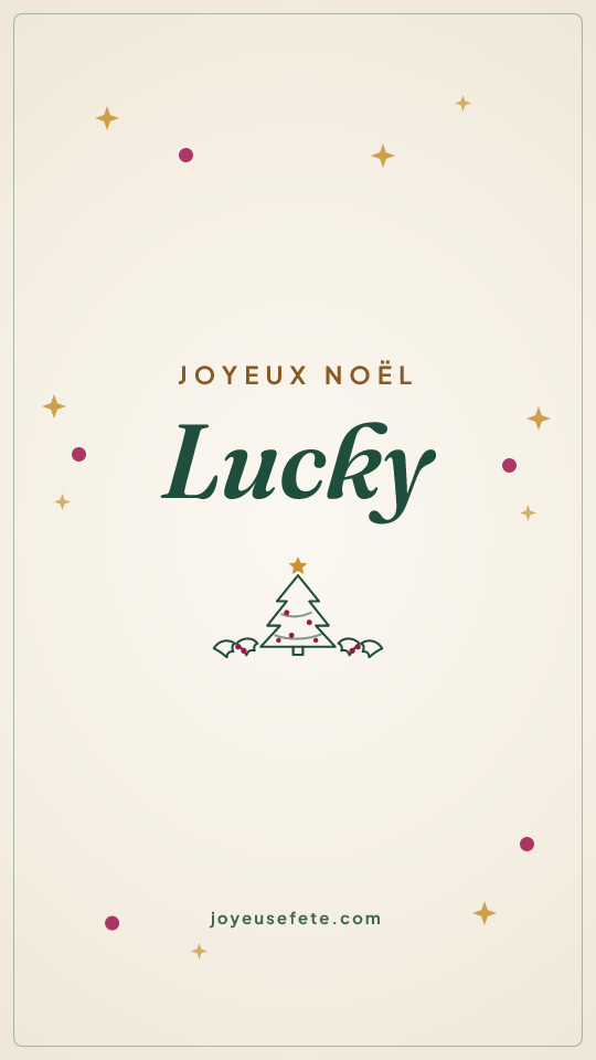 Image « Joyeux Noël Lucky » au format story