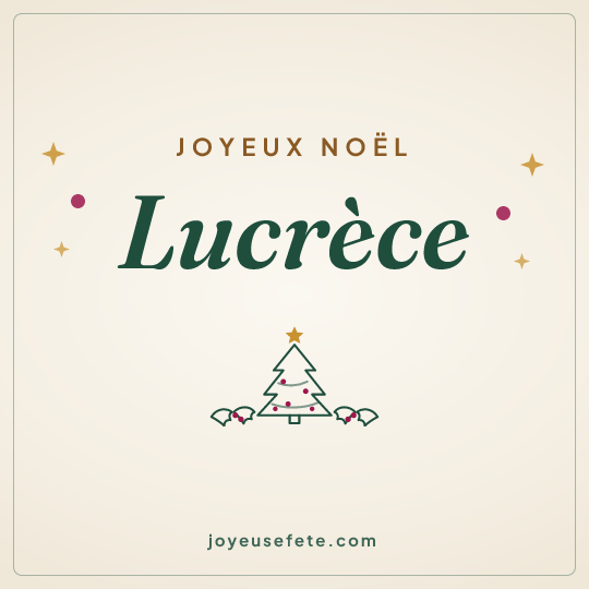 Image carrée « Joyeux Noël Lucrèce » pour WhatsApp