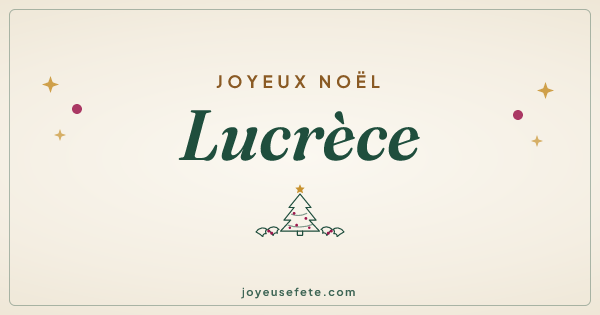 Image « Joyeux Noël Lucrèce » au format large