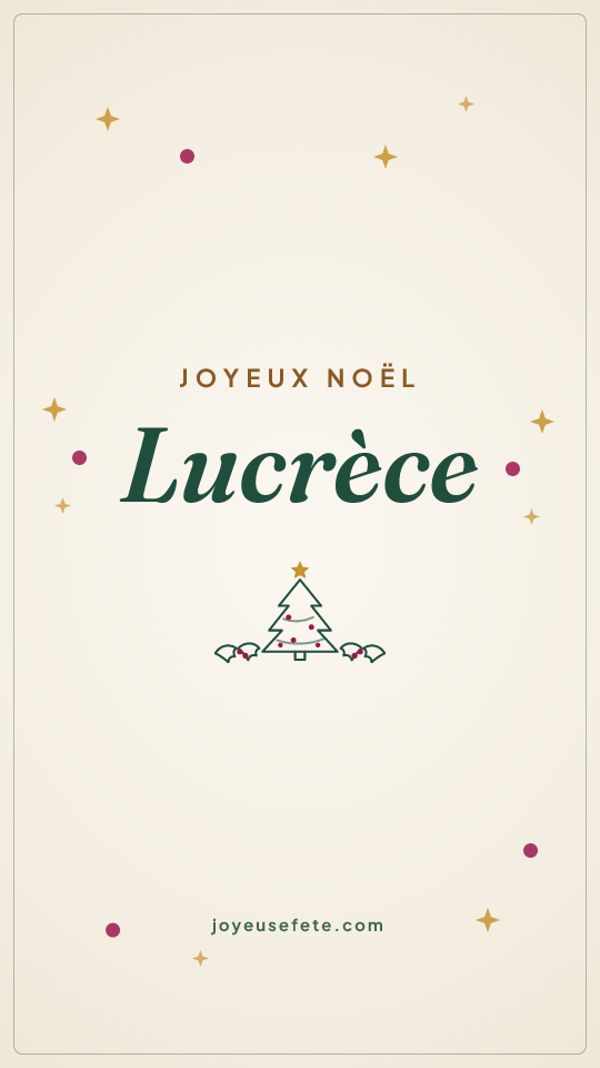 Image « Joyeux Noël Lucrèce » au format story