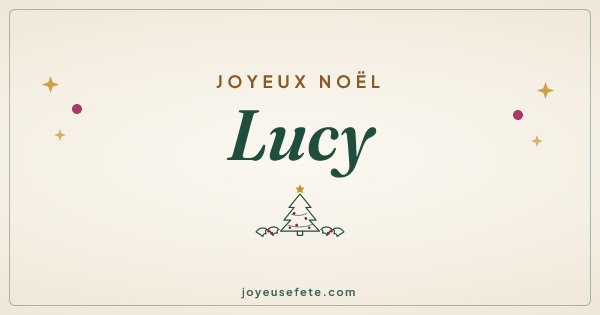 Image « Joyeux Noël Lucy » au format large