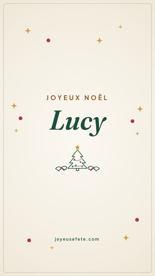 Image « Joyeux Noël Lucy » au format story