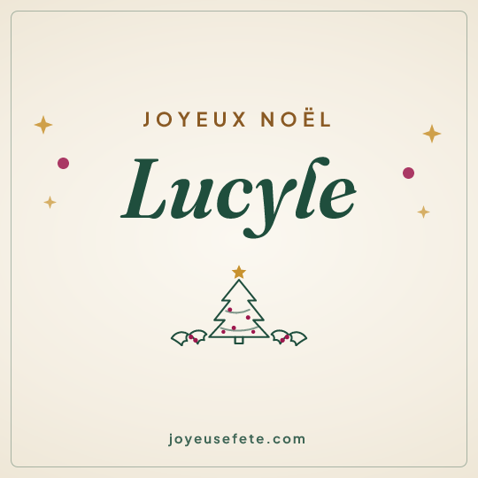 Image carrée « Joyeux Noël Lucyle » pour WhatsApp