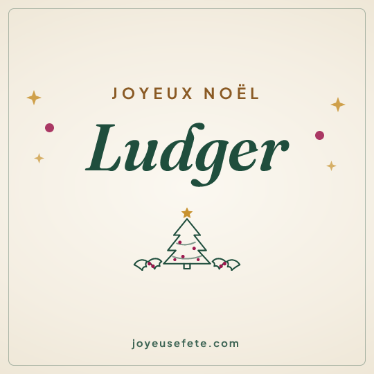 Image carrée « Joyeux Noël Ludger » pour WhatsApp