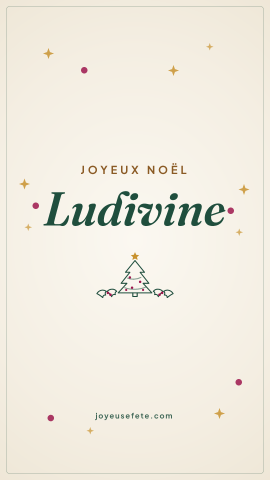 Image « Joyeux Noël Ludivine » au format story