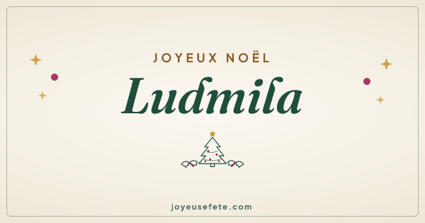 Image « Joyeux Noël Ludmila » au format large