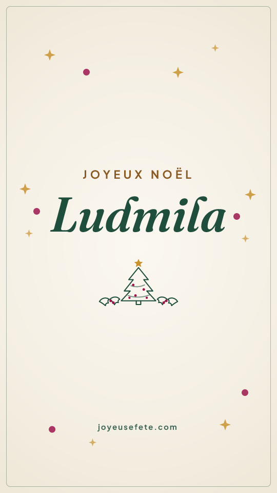 Image « Joyeux Noël Ludmila » au format story