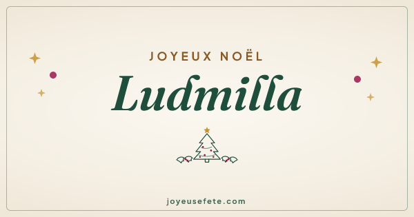 Image « Joyeux Noël Ludmilla » au format large