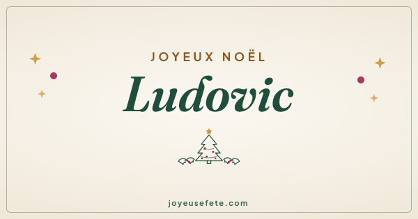 Image « Joyeux Noël Ludovic » au format large