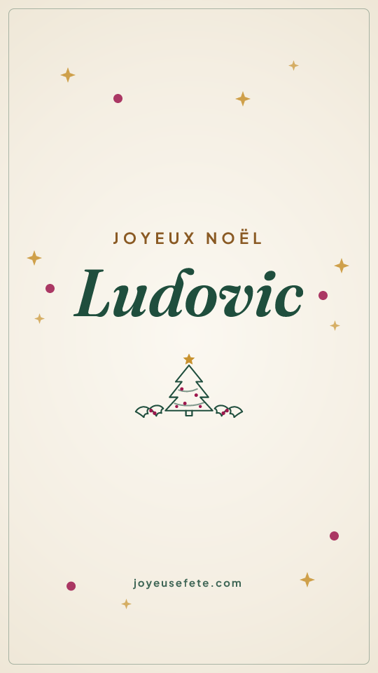 Image « Joyeux Noël Ludovic » au format story