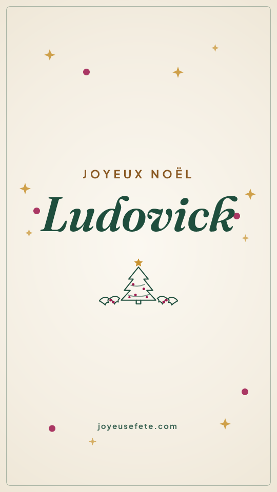 Image « Joyeux Noël Ludovick » au format story
